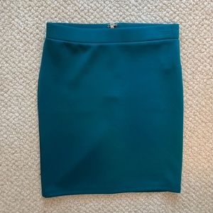 Forever 21 Dark Teal/Green Bodycon Mini Skirt, Size S